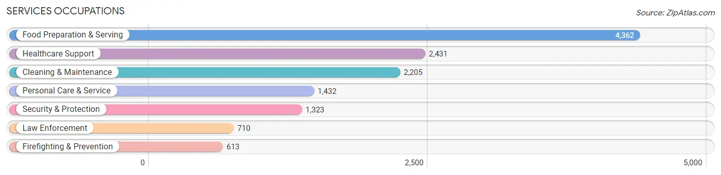Services Occupations in Wichita County