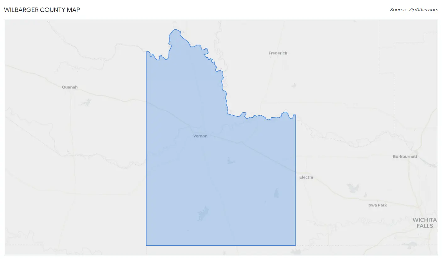Wilbarger County Map