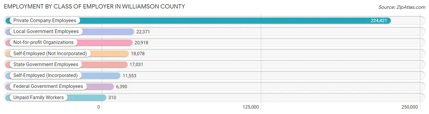 Employment by Class of Employer in Williamson County