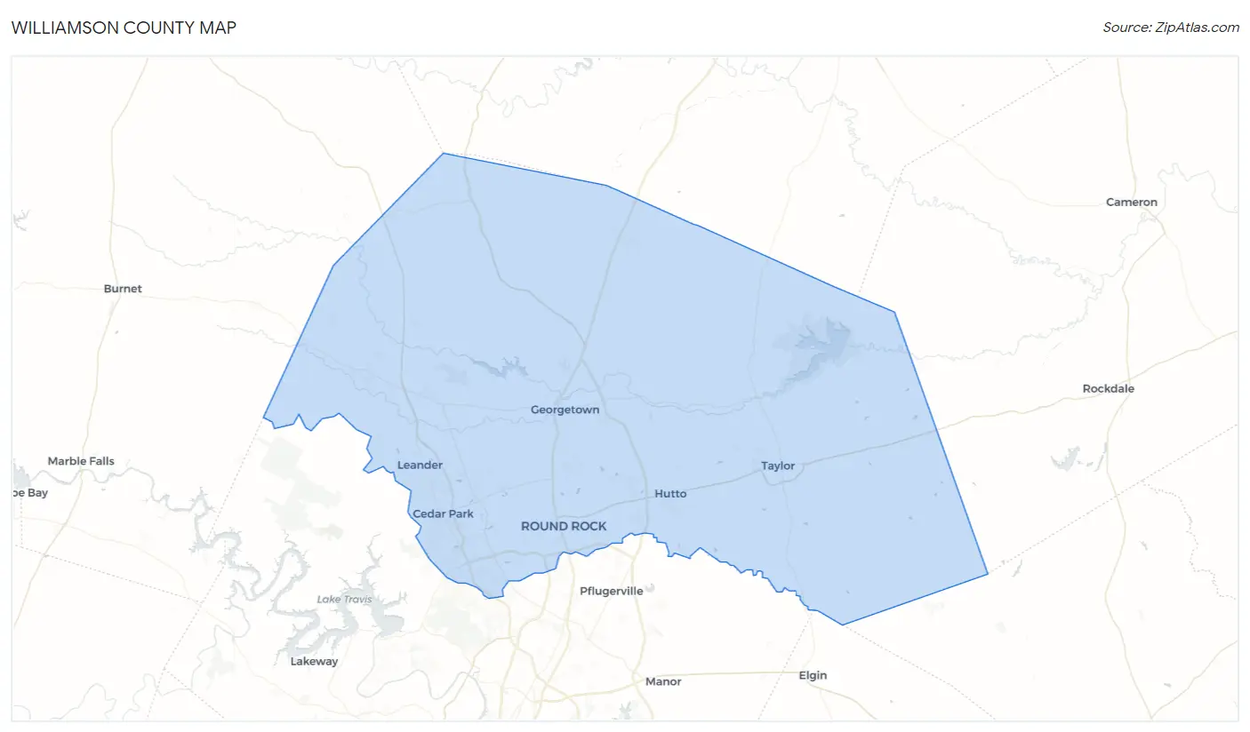 Williamson County Map