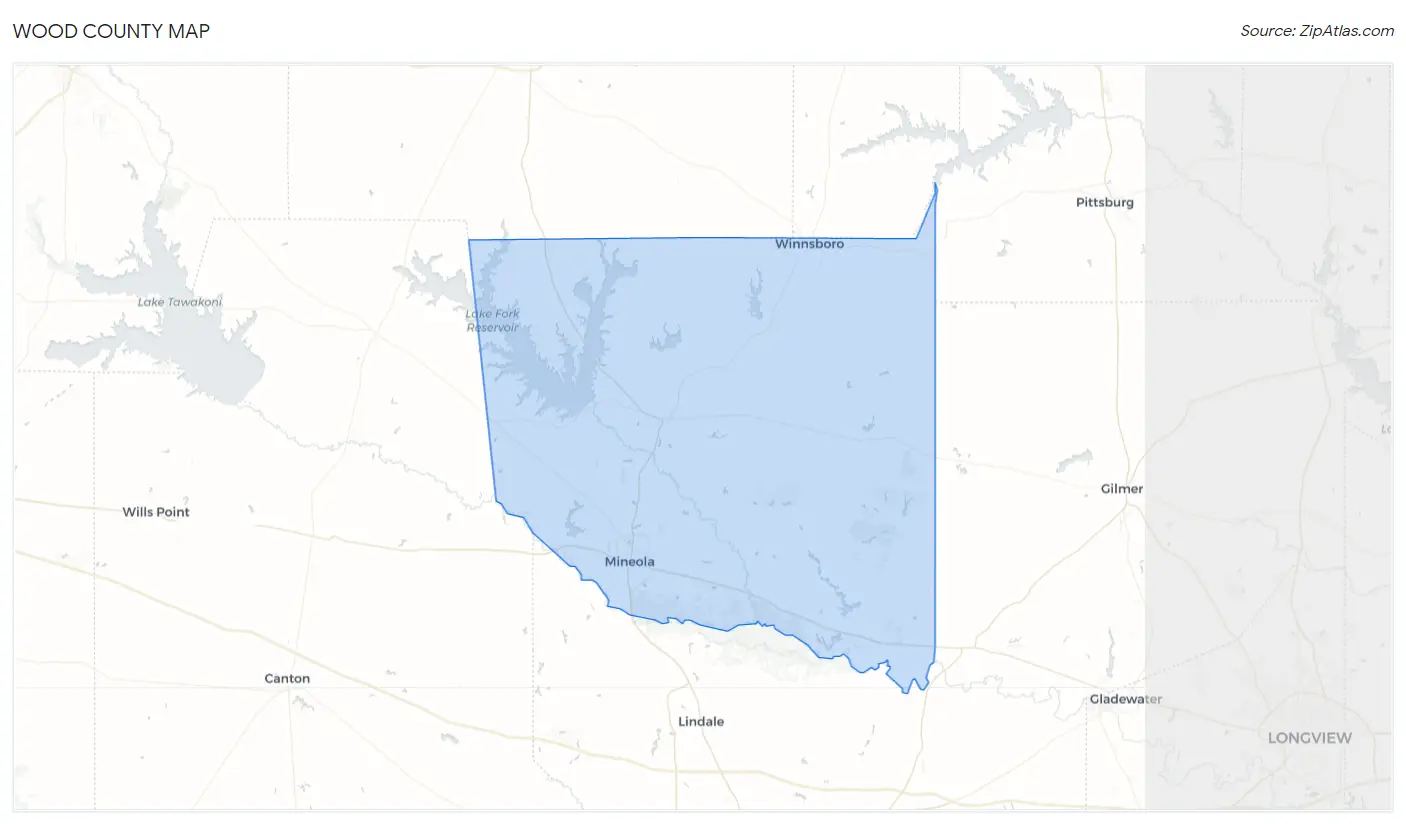 Wood County Map