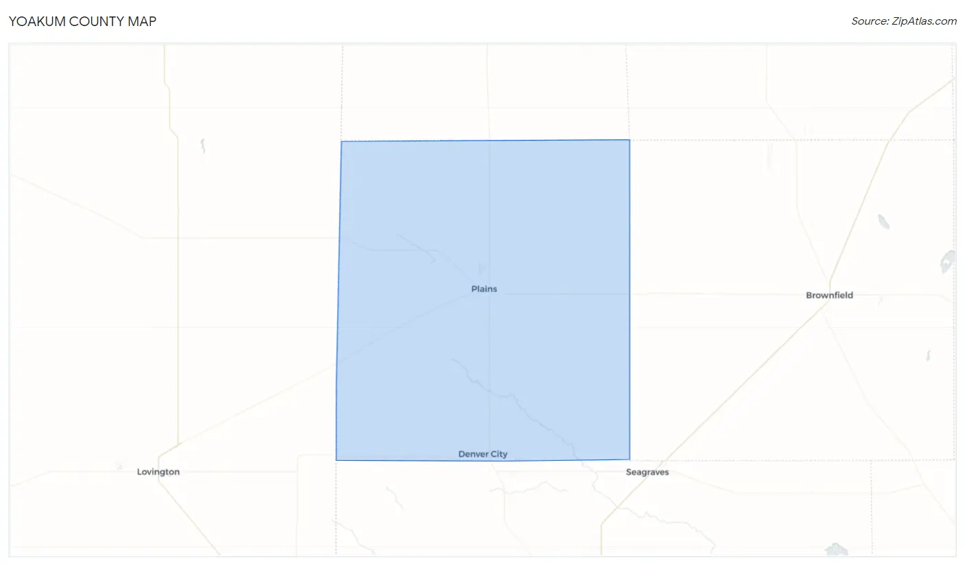 Yoakum County Map