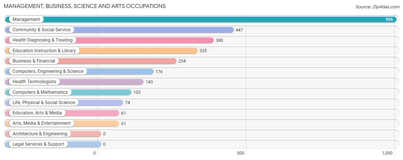 Management, Business, Science and Arts Occupations in Young County
