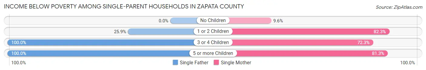 Income Below Poverty Among Single-Parent Households in Zapata County