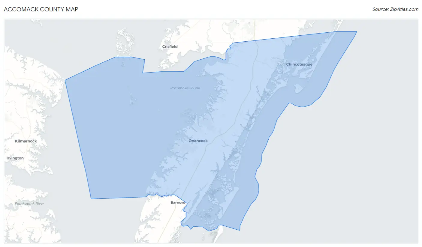 Accomack County Map