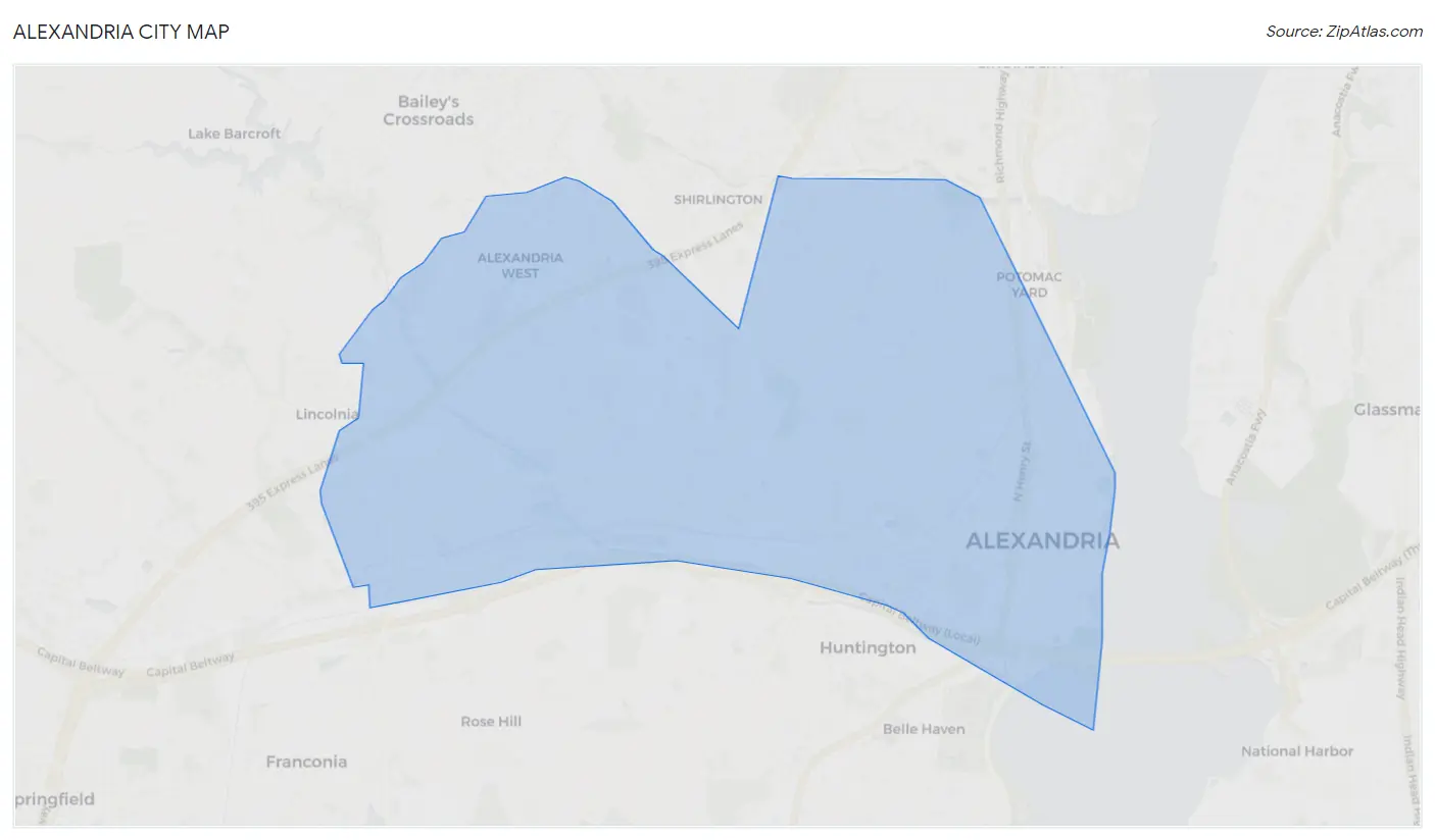 Alexandria city Map