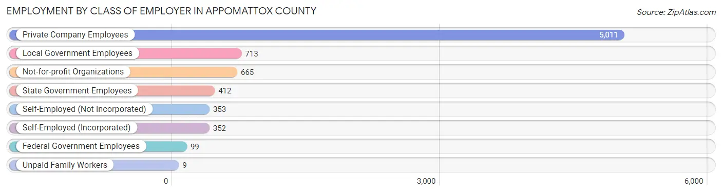 Employment by Class of Employer in Appomattox County