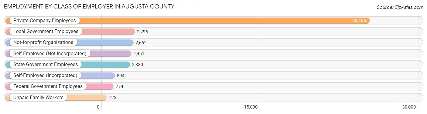 Employment by Class of Employer in Augusta County