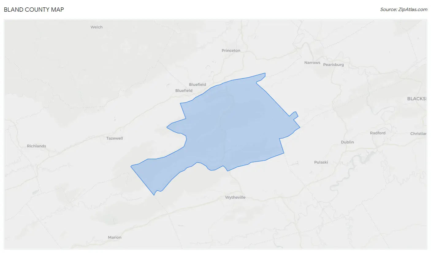 Bland County Map