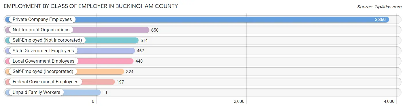 Employment by Class of Employer in Buckingham County