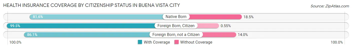 Health Insurance Coverage by Citizenship Status in Buena Vista city