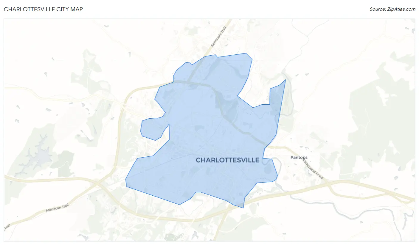 Charlottesville city Map