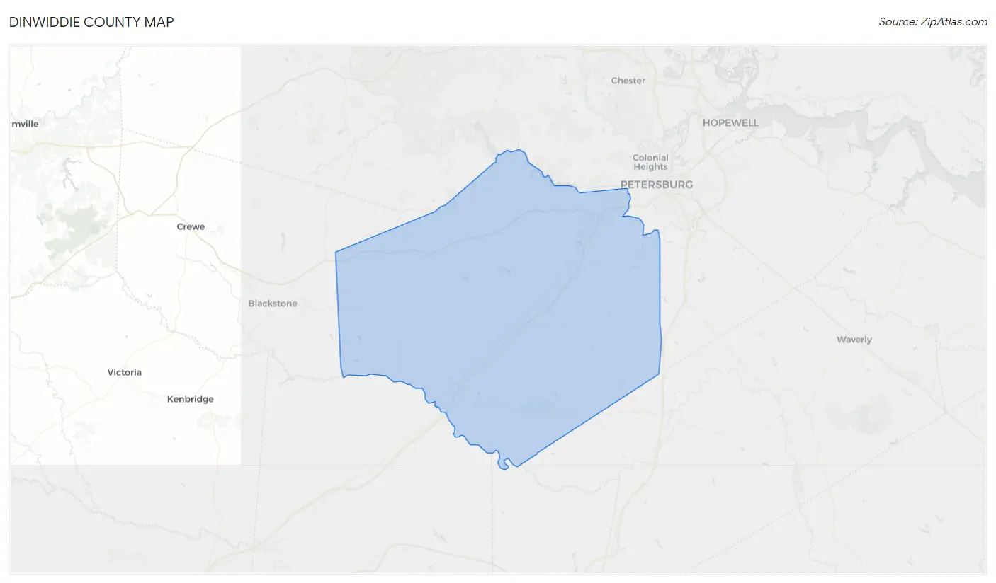 Dinwiddie County Map