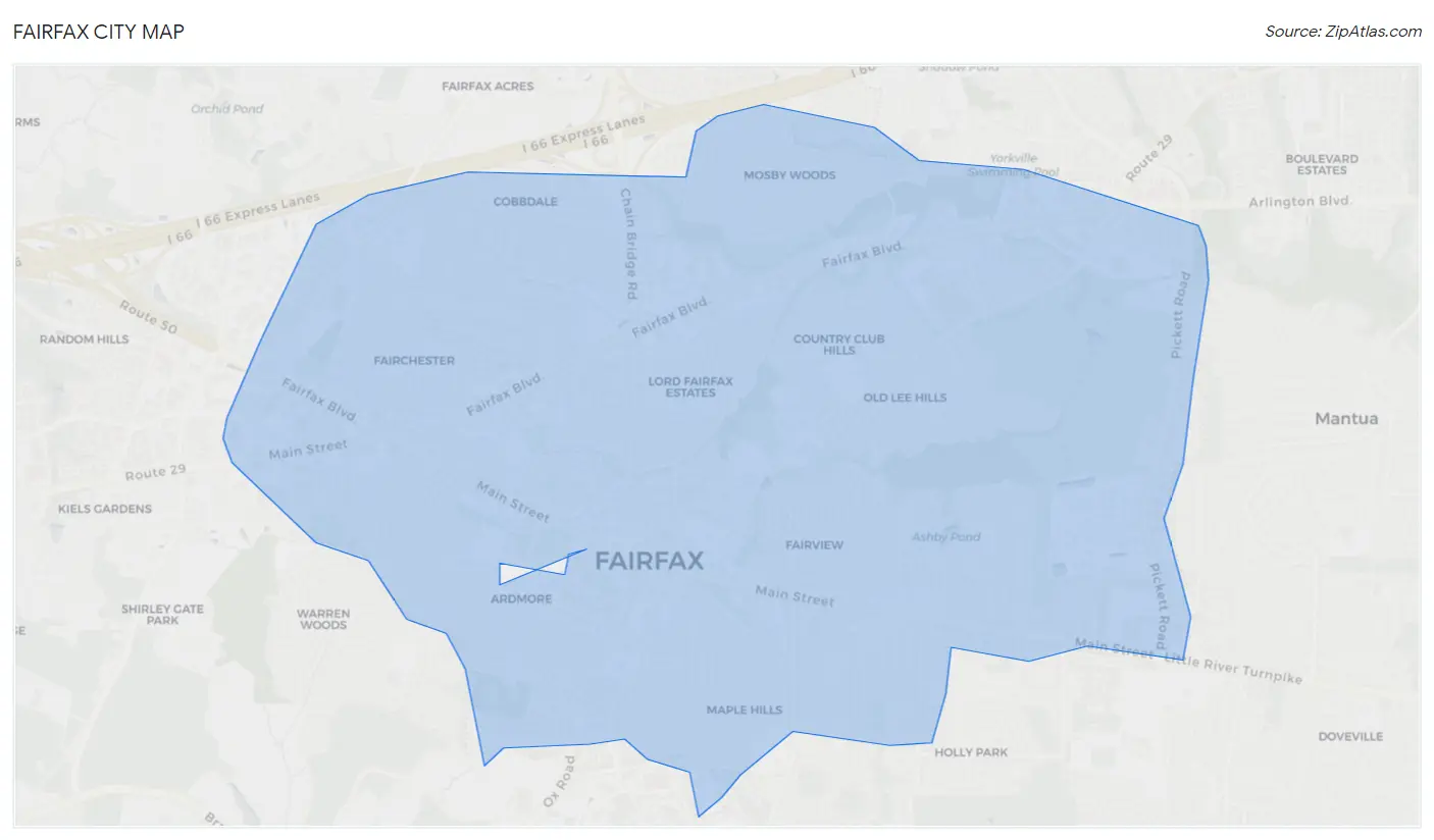 Fairfax City Map