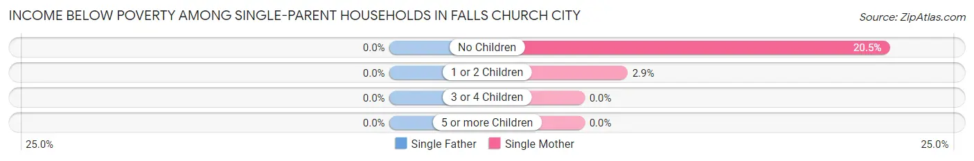Income Below Poverty Among Single-Parent Households in Falls Church City
