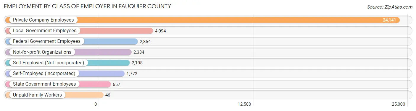 Employment by Class of Employer in Fauquier County