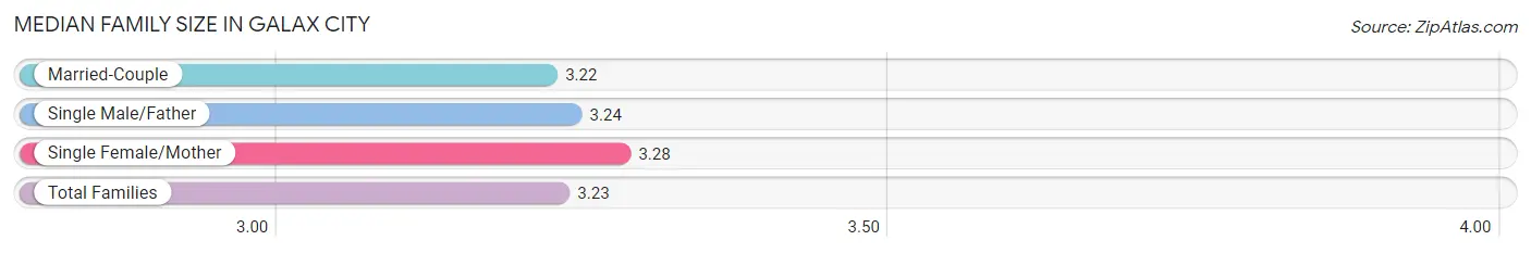 Median Family Size in Galax city