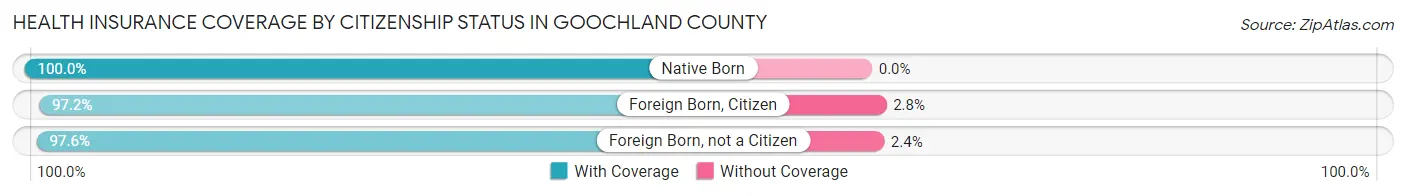 Health Insurance Coverage by Citizenship Status in Goochland County