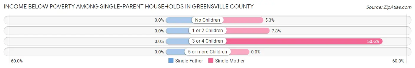 Income Below Poverty Among Single-Parent Households in Greensville County