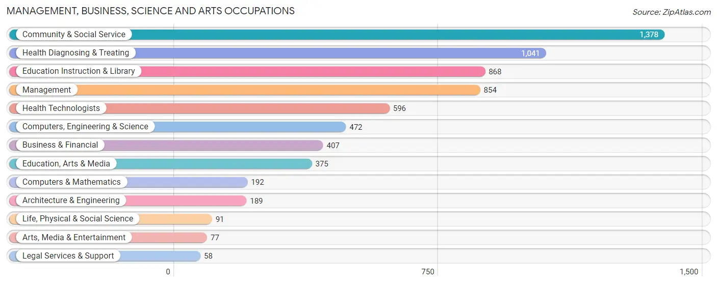 Management, Business, Science and Arts Occupations in Halifax County