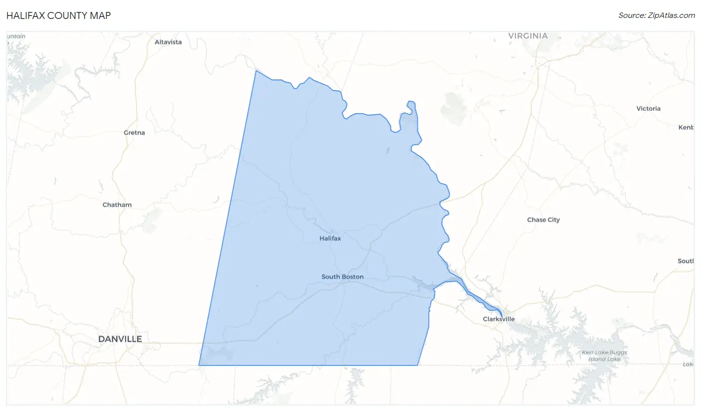 Halifax County Map