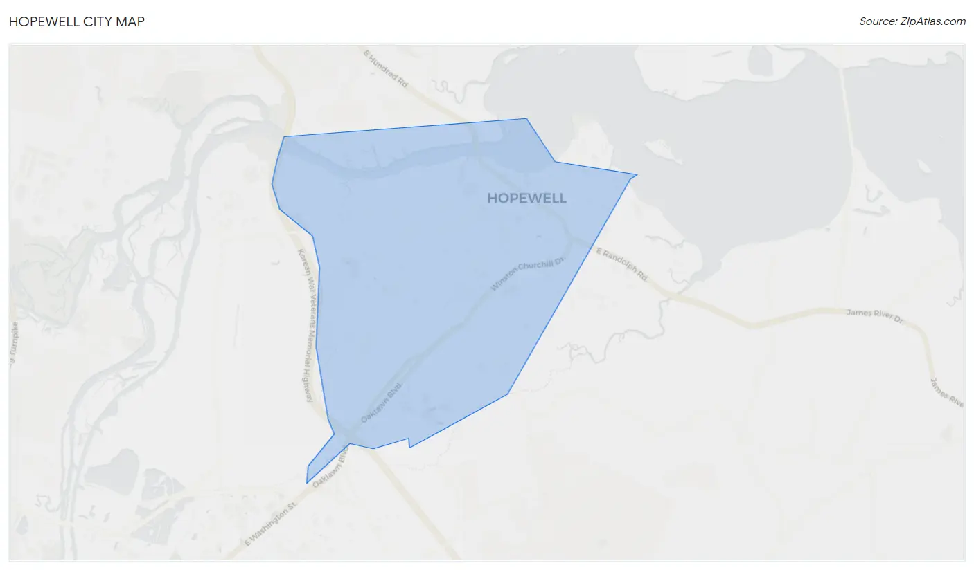 Hopewell city Map