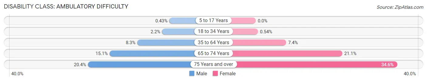 Disability in Isle of Wight County: <span>Ambulatory Difficulty</span>