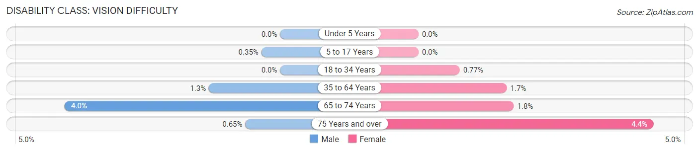 Disability in King George County: <span>Vision Difficulty</span>