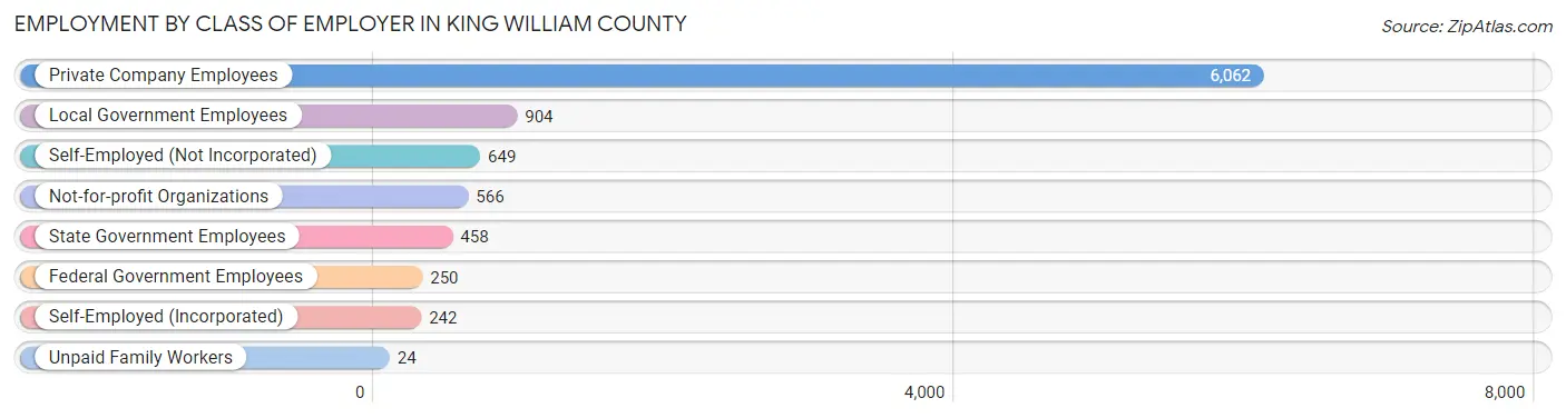Employment by Class of Employer in King William County