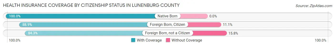 Health Insurance Coverage by Citizenship Status in Lunenburg County