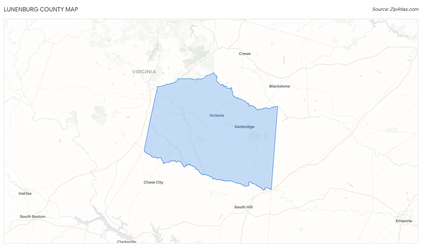 Lunenburg County Map