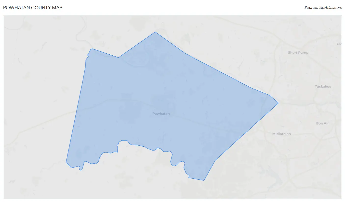 Powhatan County Map