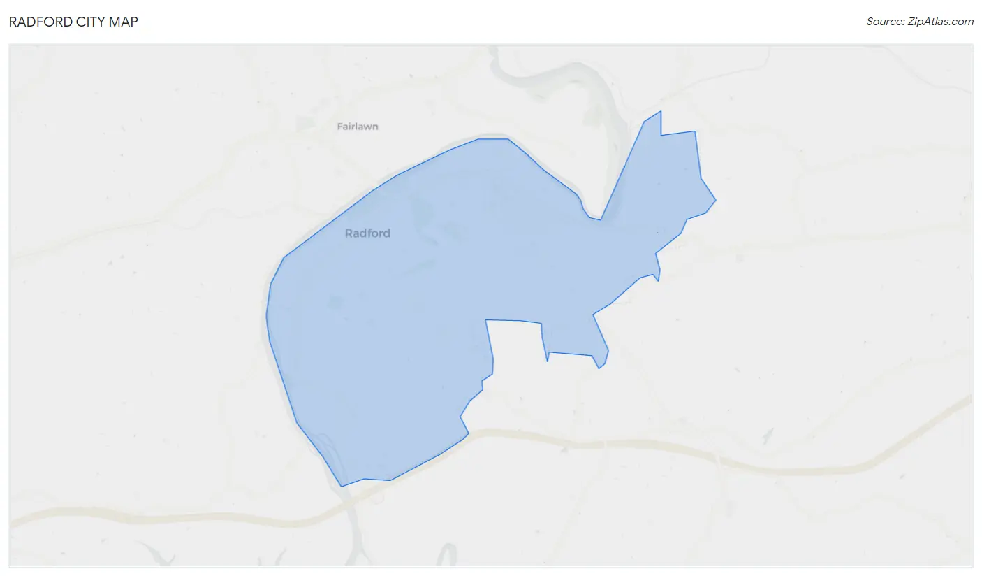 Radford city Map