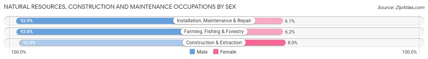 Natural Resources, Construction and Maintenance Occupations by Sex in Richmond city
