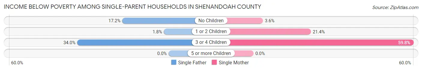 Income Below Poverty Among Single-Parent Households in Shenandoah County