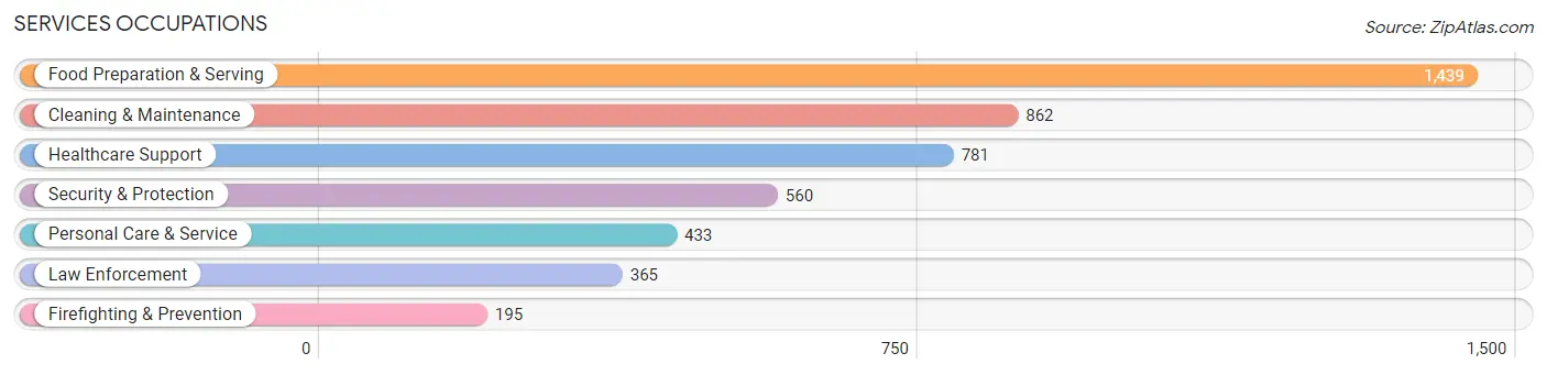 Services Occupations in Shenandoah County