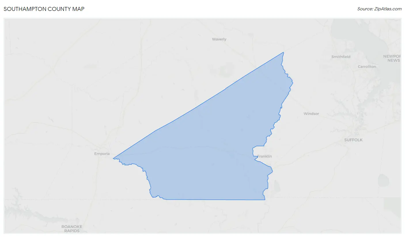 Southampton County Map