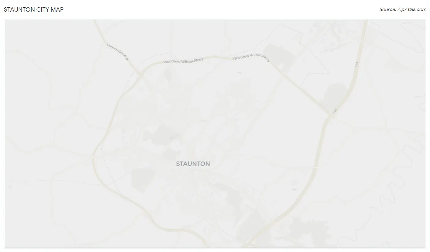 Staunton city Map