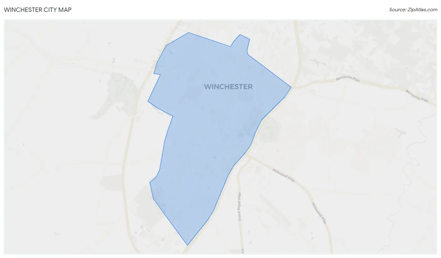 Winchester city Map