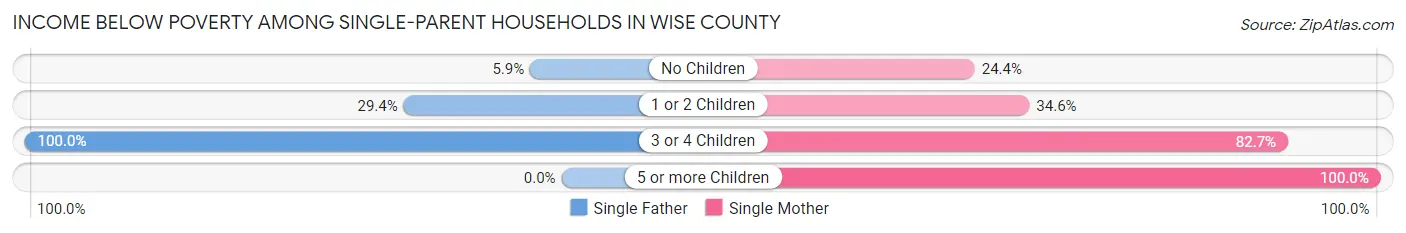Income Below Poverty Among Single-Parent Households in Wise County