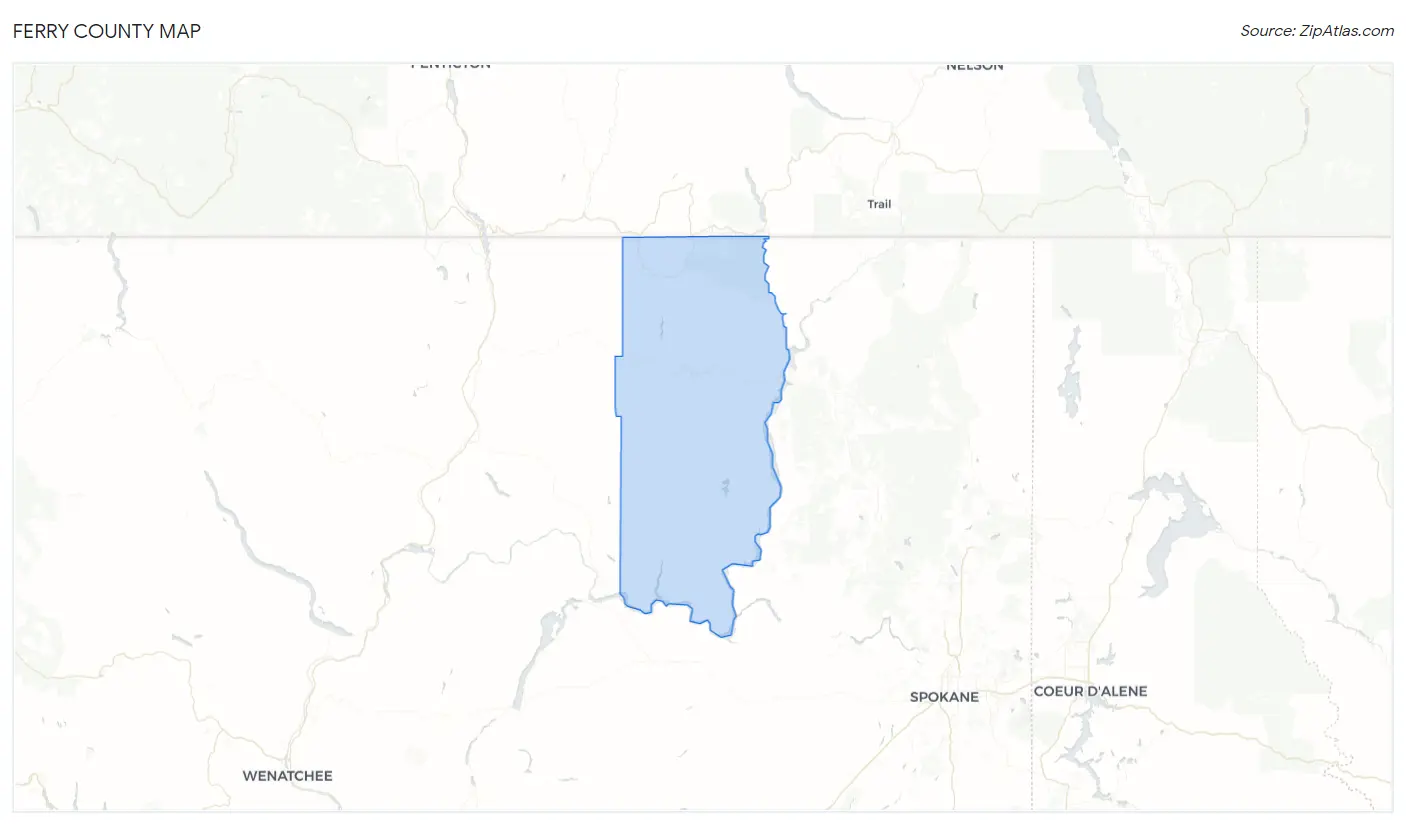 Ferry County Map