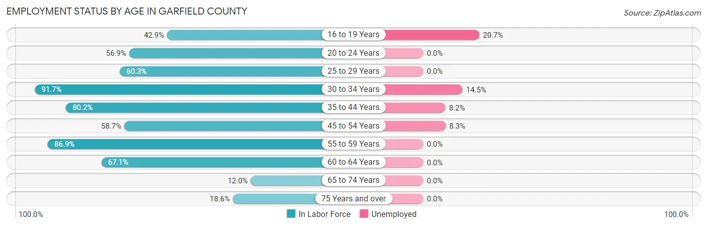 Employment Status by Age in Garfield County