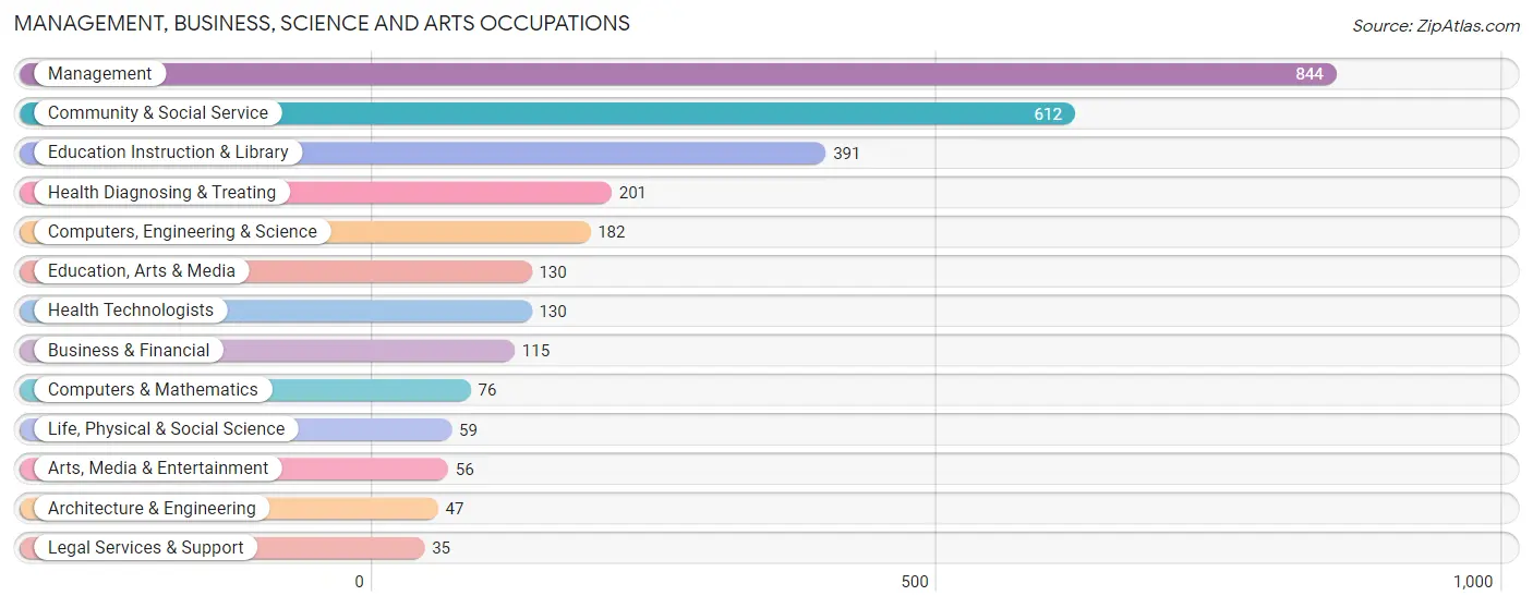 Management, Business, Science and Arts Occupations in Lincoln County