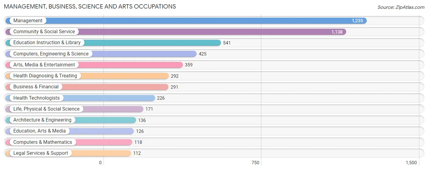 Management, Business, Science and Arts Occupations in San Juan County