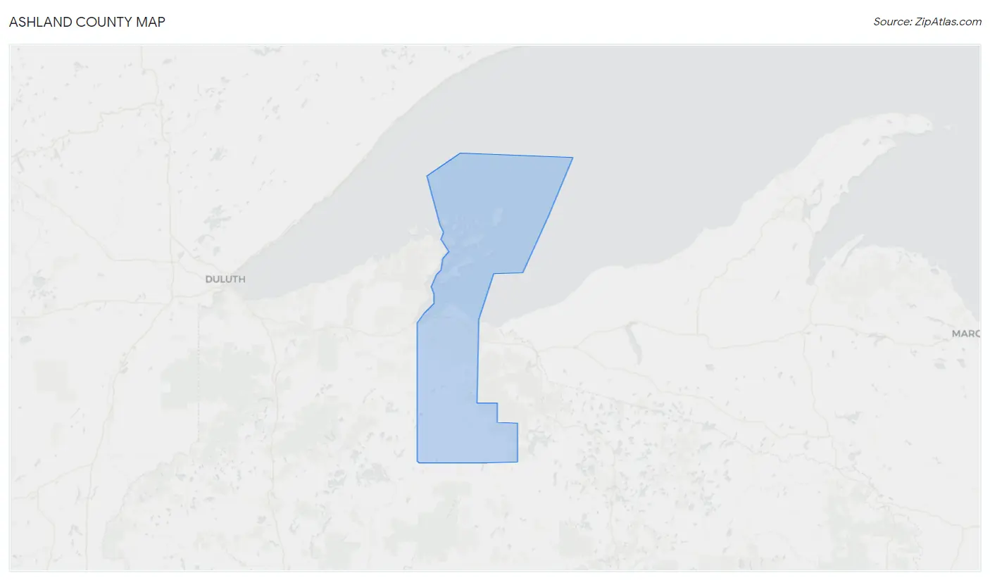 Ashland County Map