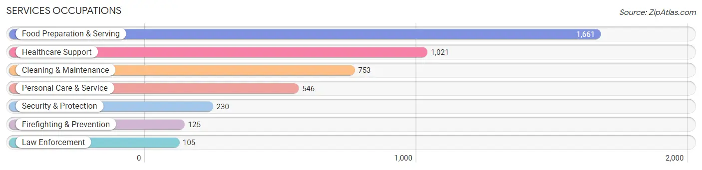 Services Occupations in Dunn County