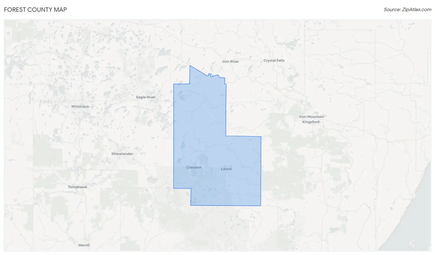 Forest County Map