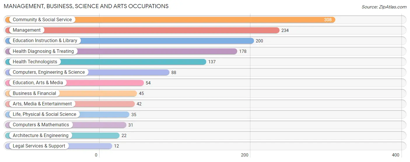 Management, Business, Science and Arts Occupations in Iron County