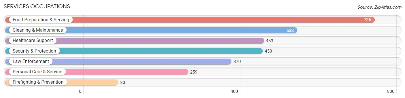 Services Occupations in Juneau County