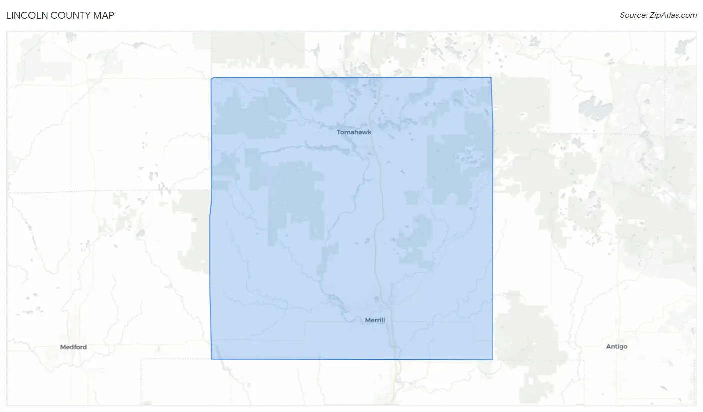 Lincoln County Map